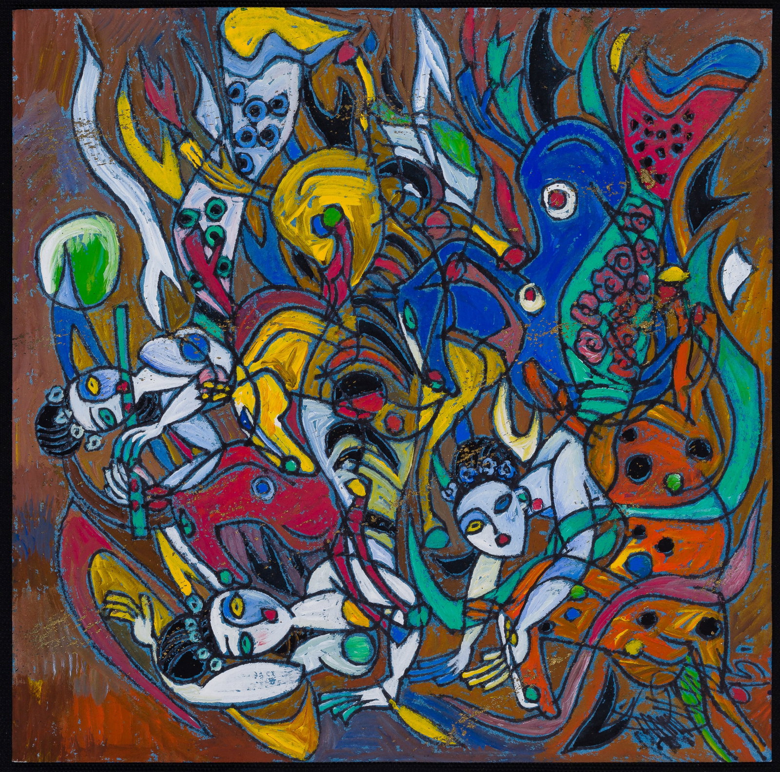 Tiefeng Jiang (Chinese, b.1938) 'Songs of the Seasons' Mixed Media (1 of 2)