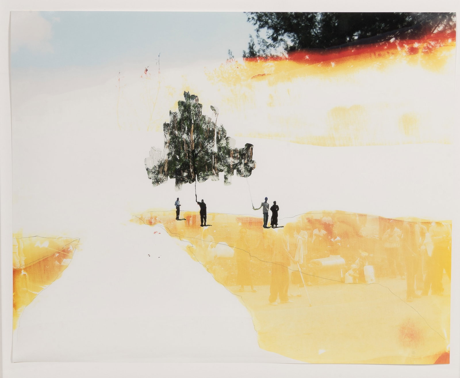 Curtis Mann (American, b.1979) 'Holding Tree Top #2' Mixed Media (1 of 2)