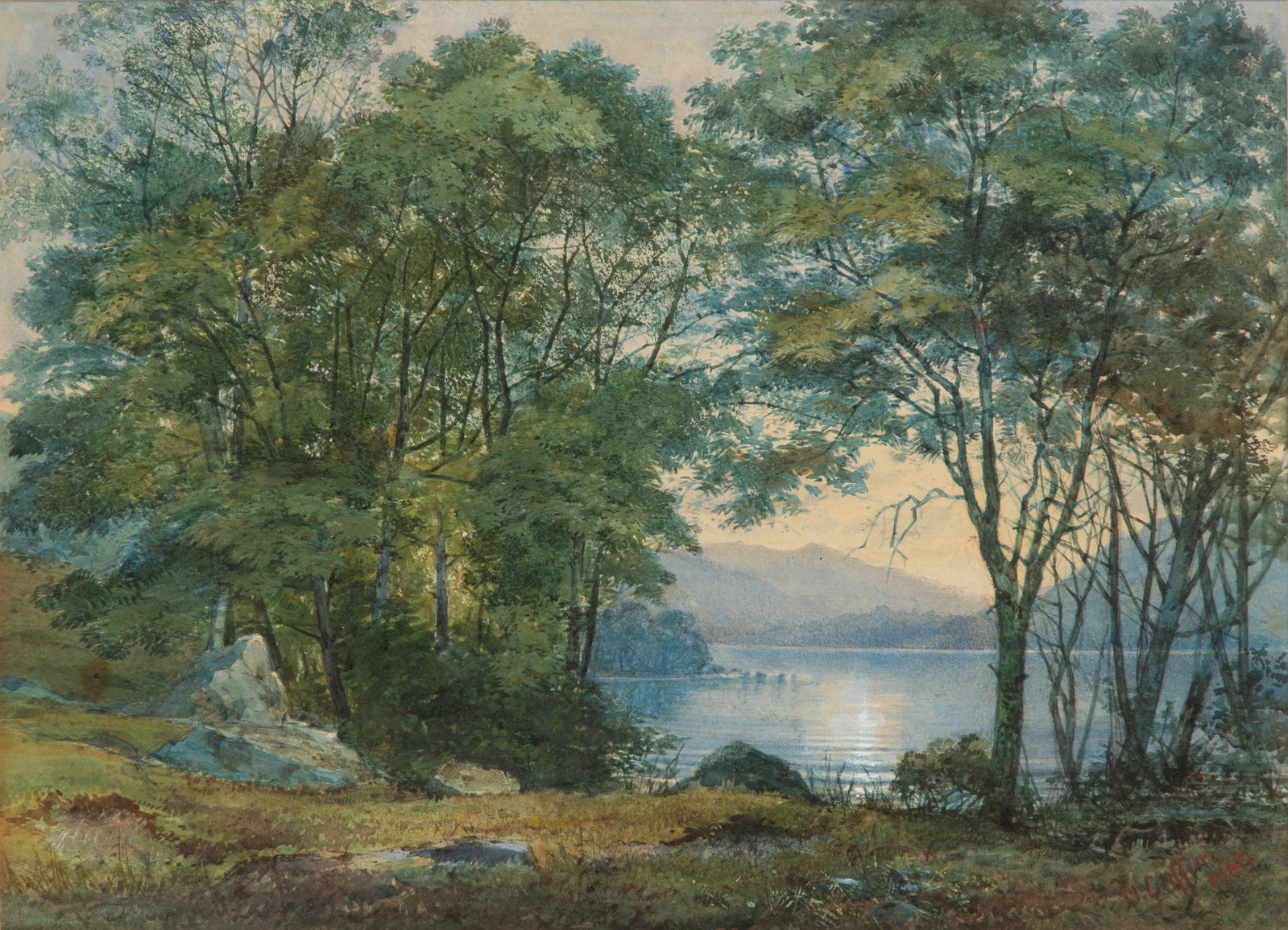 Hector Caffieri (English, 1847-1932) Watercolor (1 of 4)