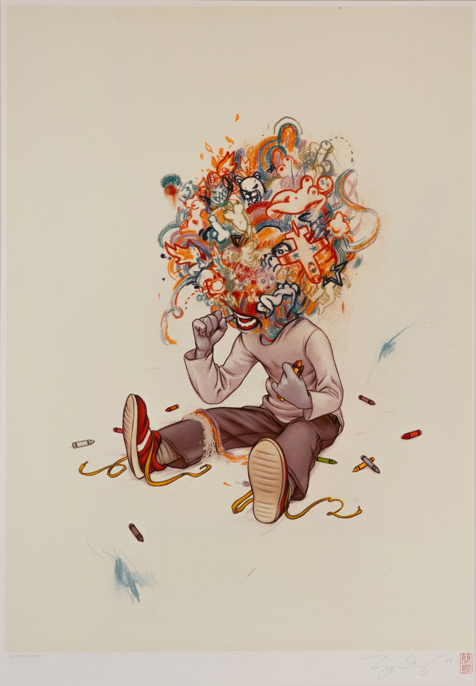 James Jean (Taiwanese / American, b.1979) 'Crayon Eater' Lithograph (1 of 4)