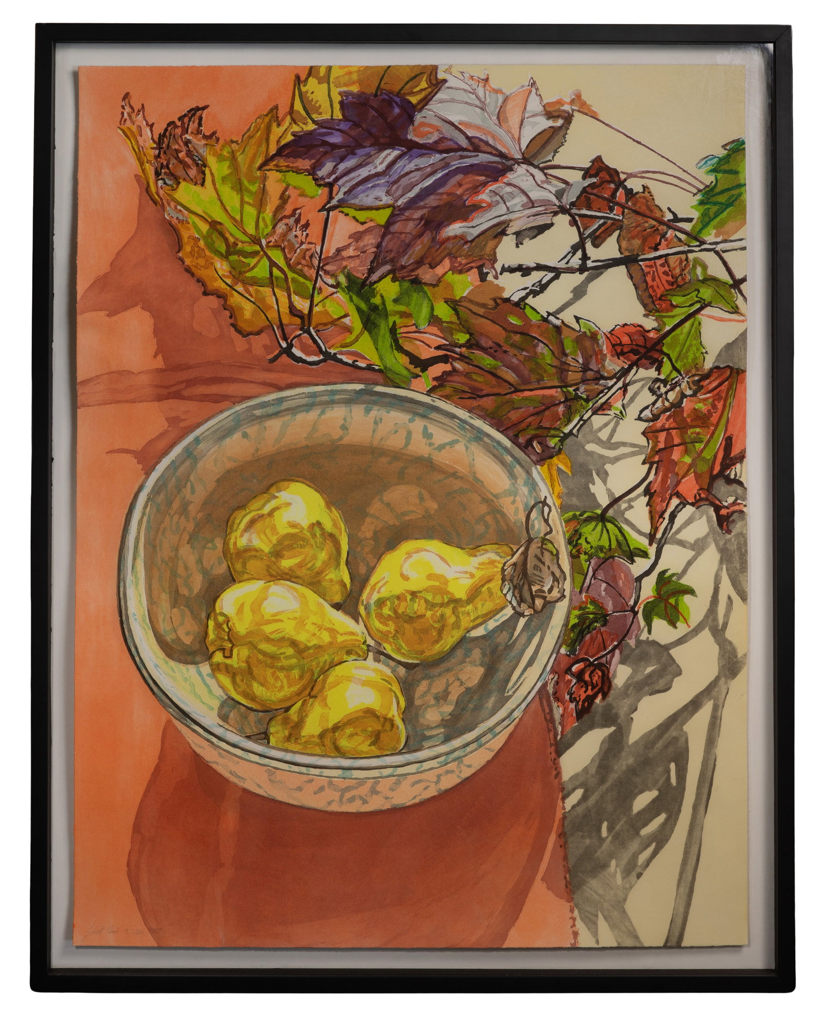 Janet Fish (American, b.1938) 'Still Life with Pears' Lithograph (1 of 1)