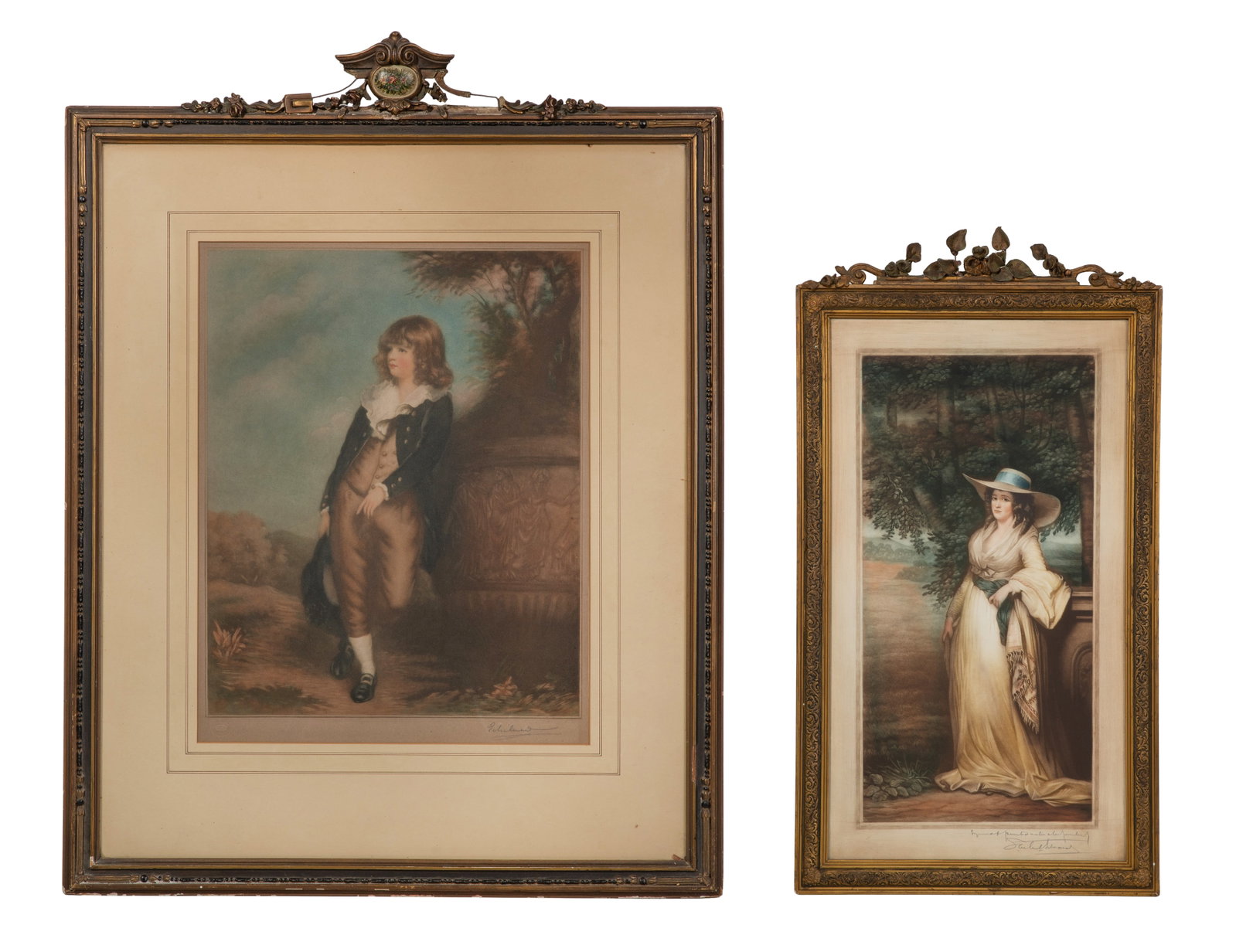 Samuel Arlent Edwards (British / American, 1862-1938) 'Lady Dudgeon' Color Mezzotint: Samuel Arlent Edwards (British / American, 1862-1938) 'Lady Dudgeon' Color Mezzotint (2) total items including a pencil signed and inscribed Edwards mezzotint after Sir Henry Raeburn (Scottish,