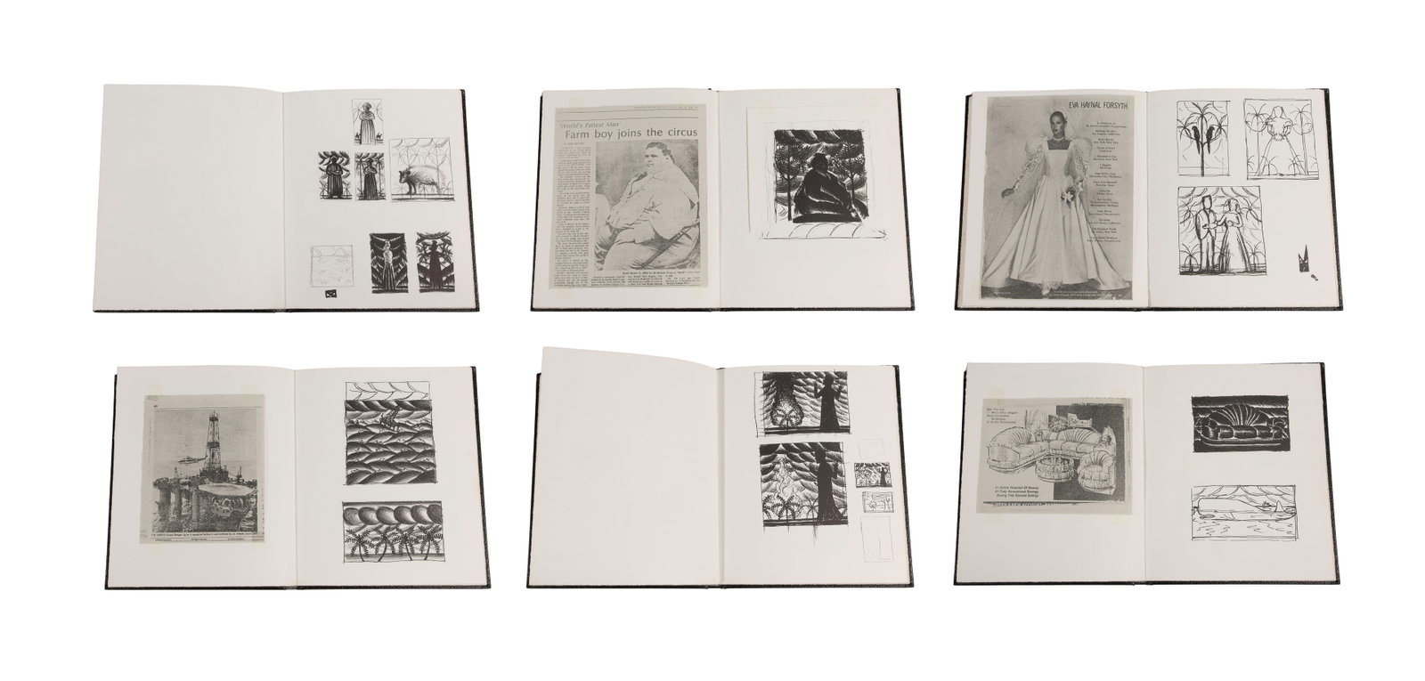 Roger Brown (American, 1941-1997) 'Sketchbook 1982' Book: Roger Brown (American, 1941-1997) 'Sketchbook 1982' Book 1983, ink signed, #29/50 on colophon page, (20) lithographic and (2) photographic plates, published by Styria Press, NY, bound and slip-cased, 