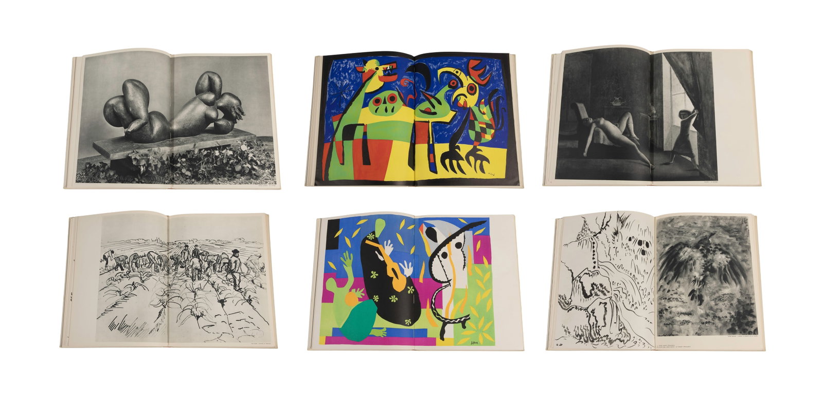 'Verve' Vol. VII Numbers 27-28 1st Edition Art Book: 'Verve' Vol. VII Numbers 27-28 1st Edition Art Book Published by Editions De La Verve, 1953 (copyright 1952) having 34 pages of lithographs printed by Mourlot, of which 21 are color, some double page,