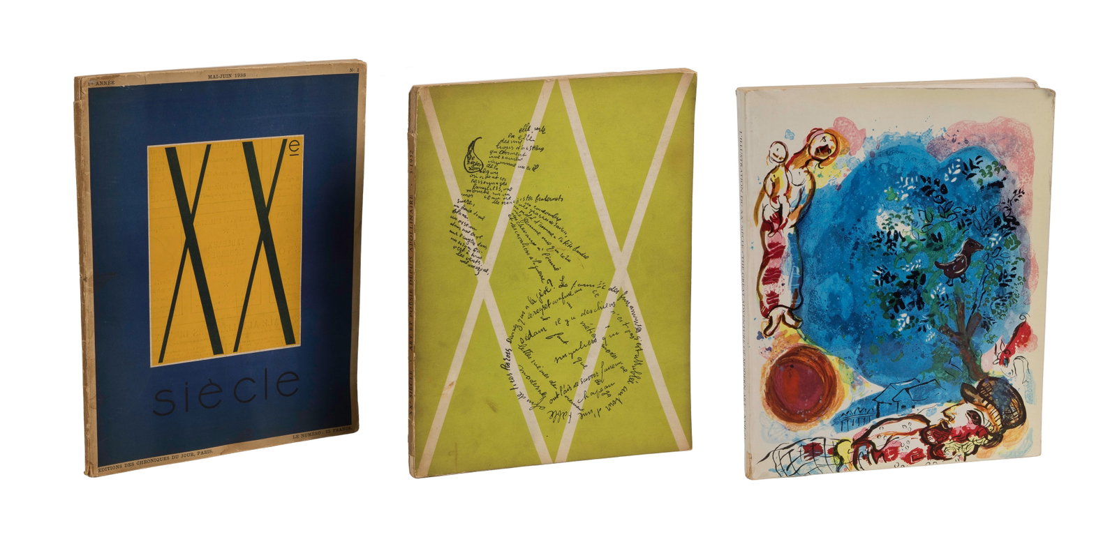 French Art Revue 'XXe Siecle' Assortment: French Art Revue 'XXe Siecle' Assortment (3) items including issues #2 published 1938, New Series #3 1952 and New Series #17 1961, all lithographs and plates present Property from: a Private