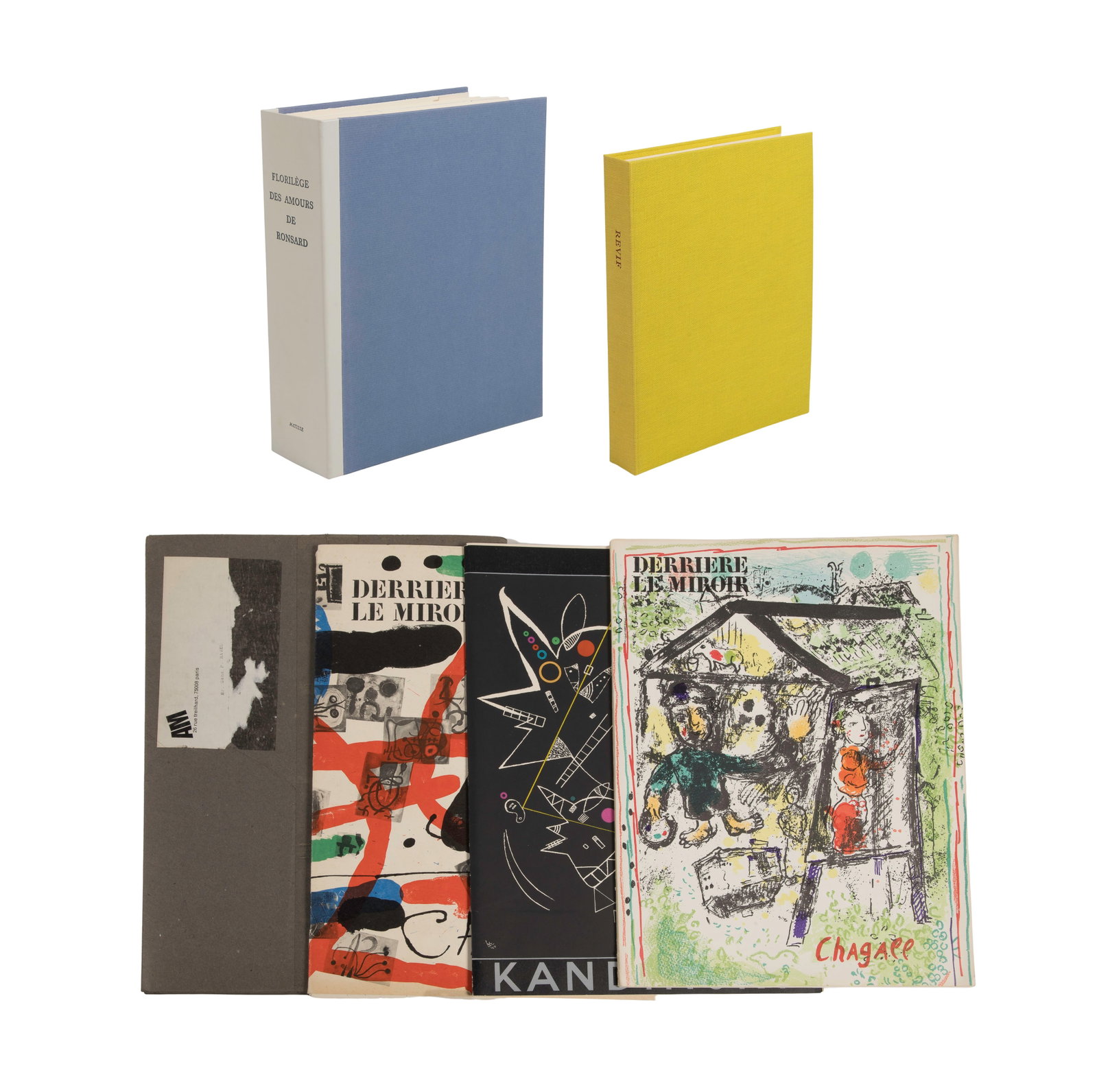 Artist Illustrated French Book and Periodical Assortment: Artist Illustrated French Book and Periodical Assortment (6) total items including 'Revif' by Philippe Denis, illustrated and pencil signed by Tal Coat (French, 1905-1985), edition of 120 copies,