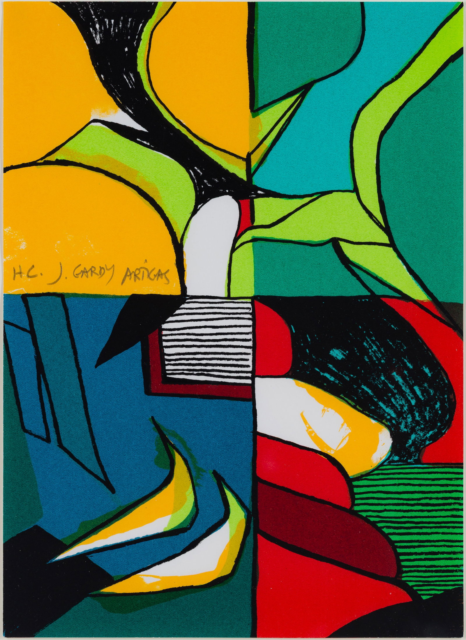 Joan Gardy Artigas (Spanish / Catalan, b.1938) 'Transgression, Punishment, Responsibility,: Joan Gardy Artigas (Spanish / Catalan, b.1938) 'Transgression, Punishment, Responsibility, Forgiveness' Lithograph 1998, signed, editioned 'HC', commissioned as an artistic accompaniment for the inter