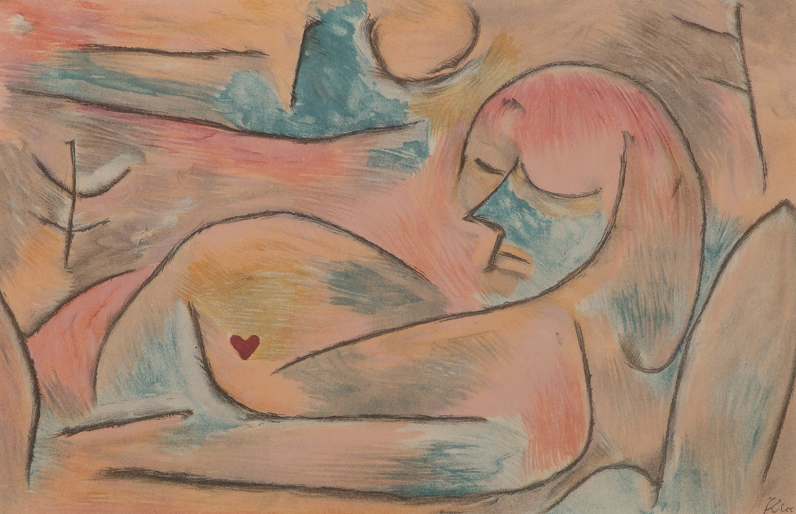 Paul Klee (Swiss / German, 1879-1940) 'Le Sommeil D'Hiver' Lithograph (1 of 2)