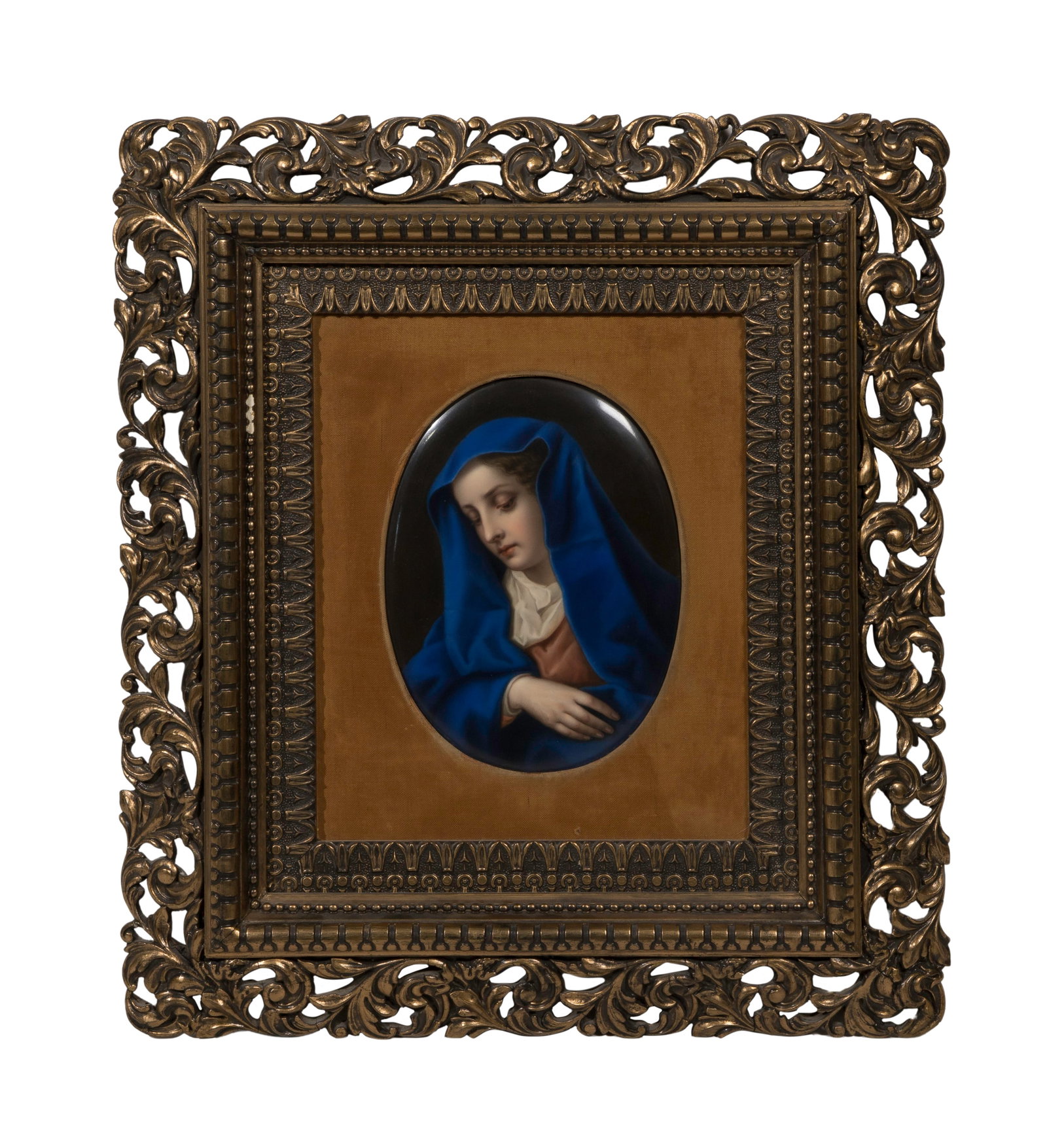 KPM Hand Painted Mother of Sorrows Porcelain Plaque (1 of 3)