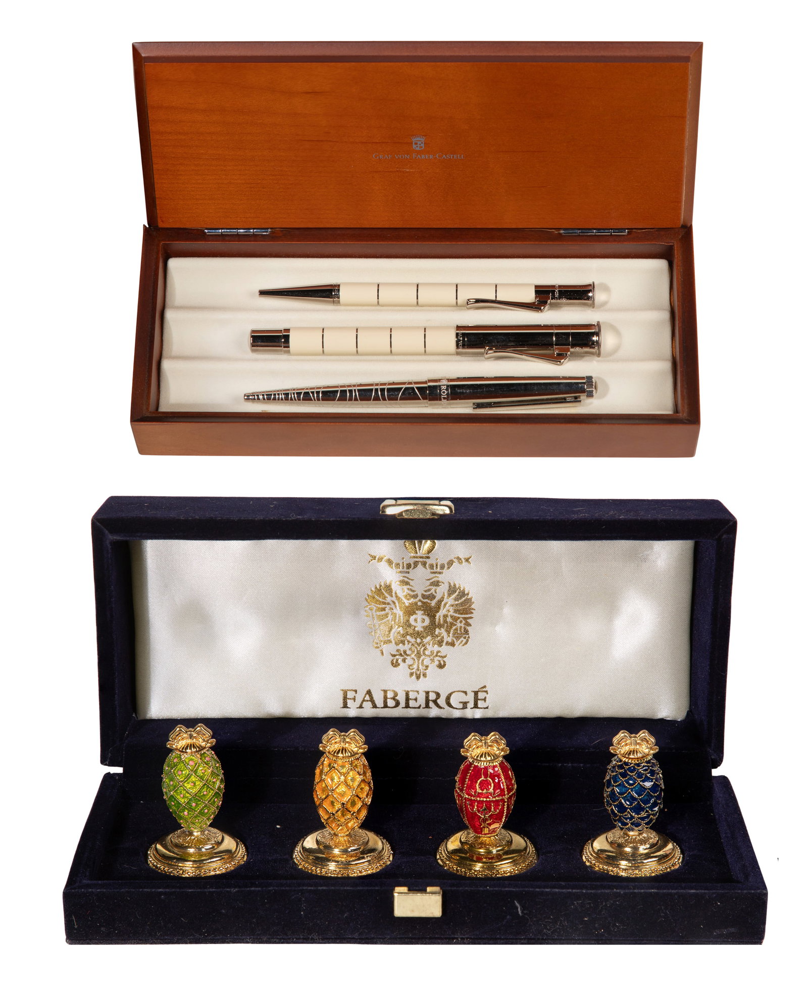 Faberge Card Holders And Graf Von Castell Pens (1 of 1)