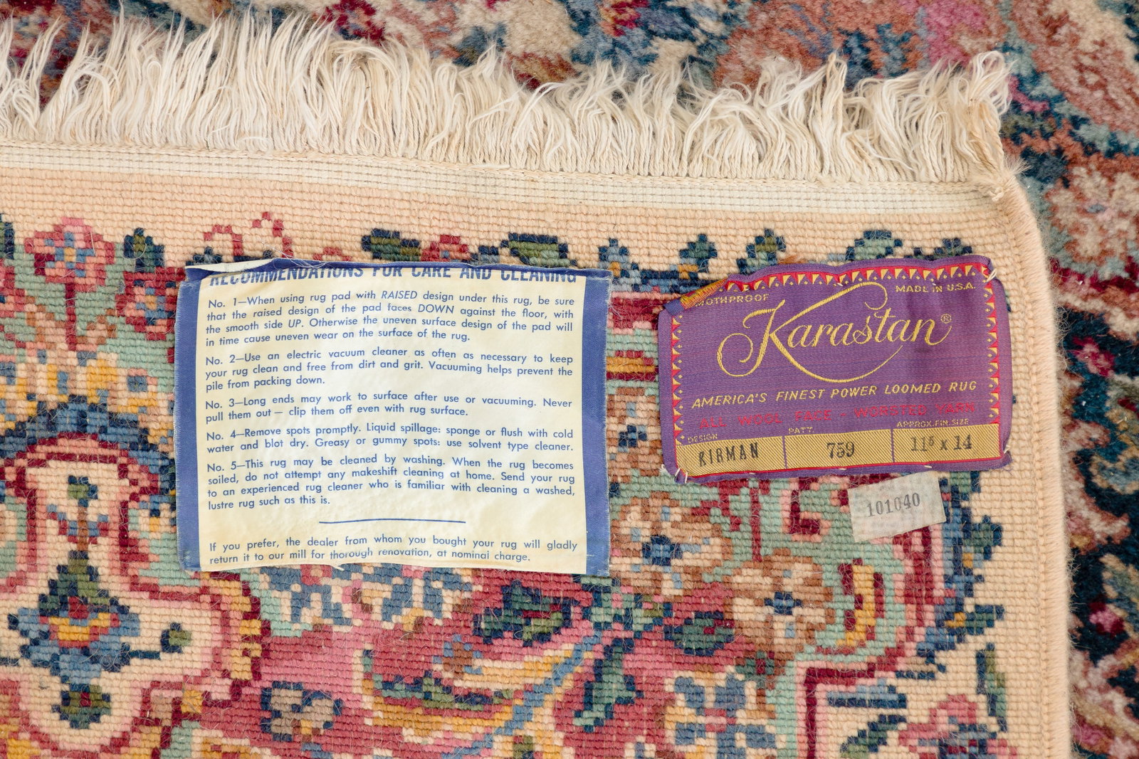 Karastan Kirman Wool Rug - 4