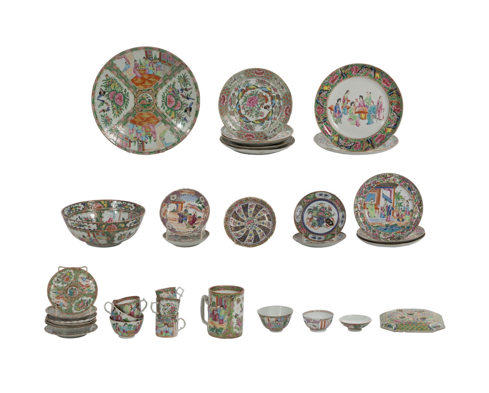 Chinese Famille Rose Porcelain Assortment (1 of 1)