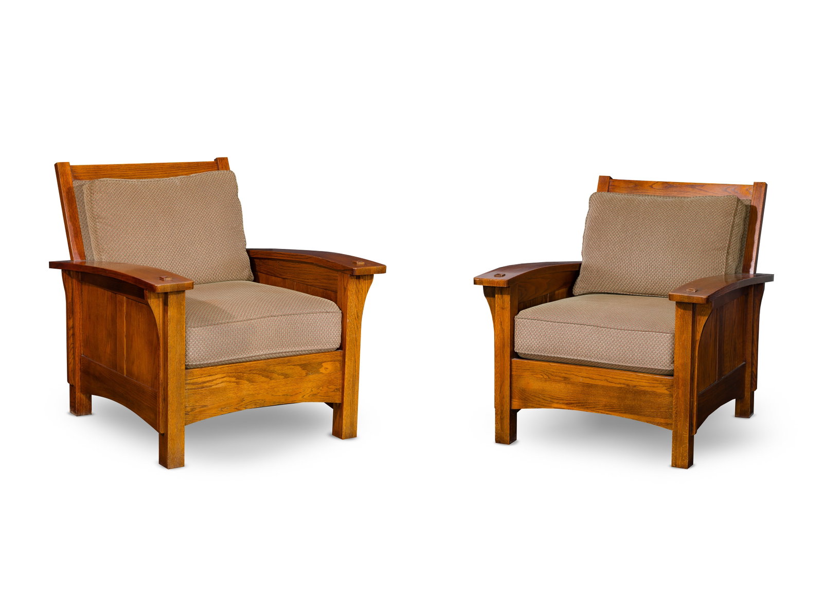 Dayton Hudson Mission Style Oak Armchairs (1 of 3)