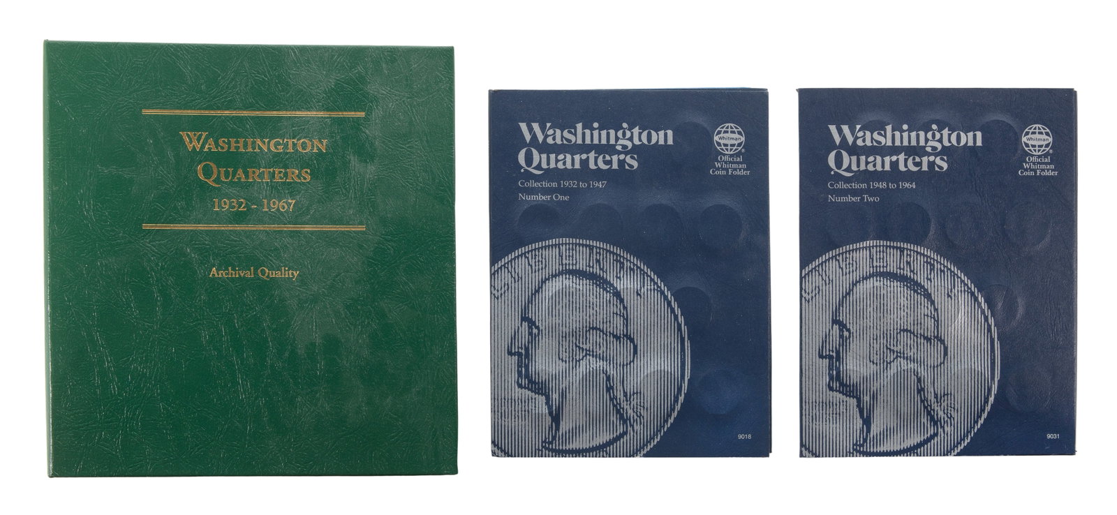 Washington 25c Assortment: Washington 25c Assortment $38.75 face value US 90% silver including (155) Washington 25c, all contained in partial set coin folders Property from: a Private Collector, Palatine, Illinois Category: Qua