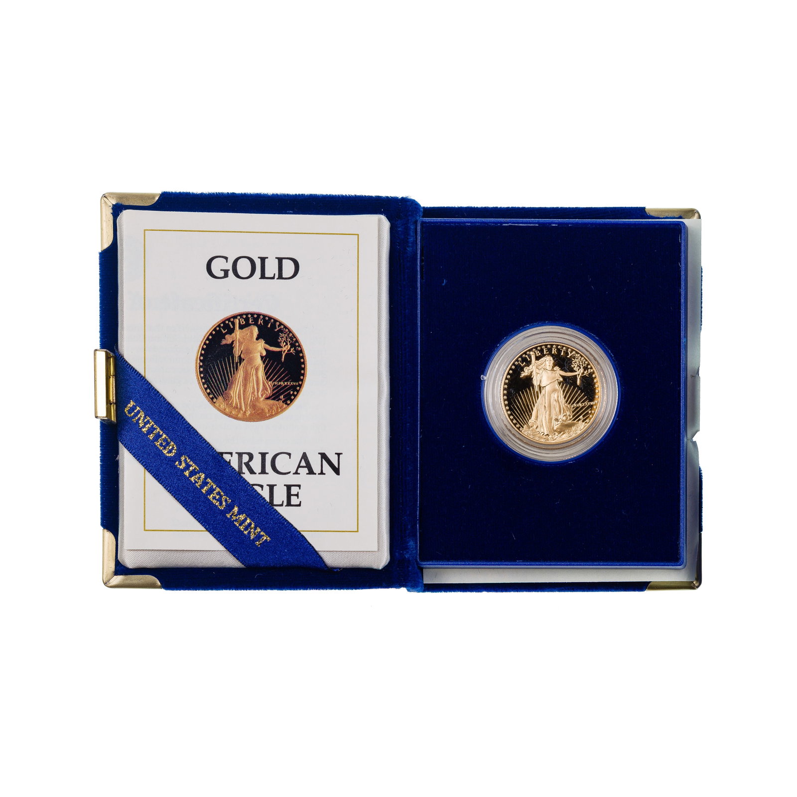 1987 $25 Gold Eagle Proof: 1987 $25 Gold Eagle Proof Having boxes and paperwork Property from: a Private Collector, Rockford, Illinois Category: Bullion Coins > Gold Bullion Estimated Sale Time: 6:25 pm CST Shipping Status: