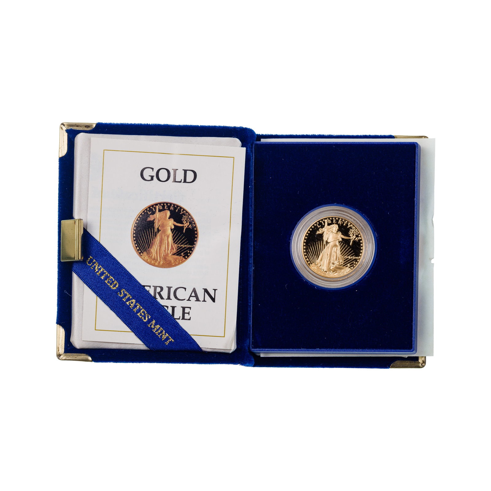 1987 $25 Gold Eagle Proof: 1987 $25 Gold Eagle Proof Having boxes and paperwork Property from: a Private Collector, Rockford, Illinois Category: Bullion Coins > Gold Bullion Estimated Sale Time: 6:26 pm CST Shipping Status: