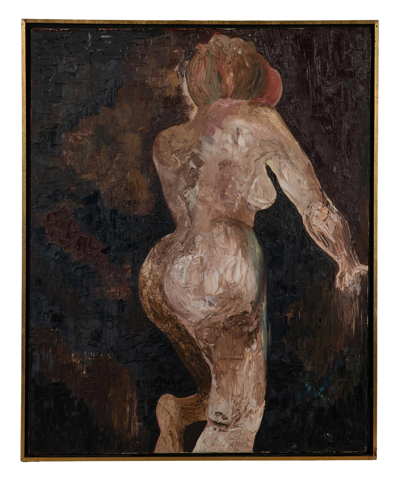 Unknown Artist (20th Century) Oil on Canvas: Unknown Artist (20th Century) Oil on Canvas Undated, unsigned, depicting a nude female, in a wood frame Property from: a Private Collector, Glen Ellyn, Illinois Height: 29 1/2 inches, Width: 22 1/4 in