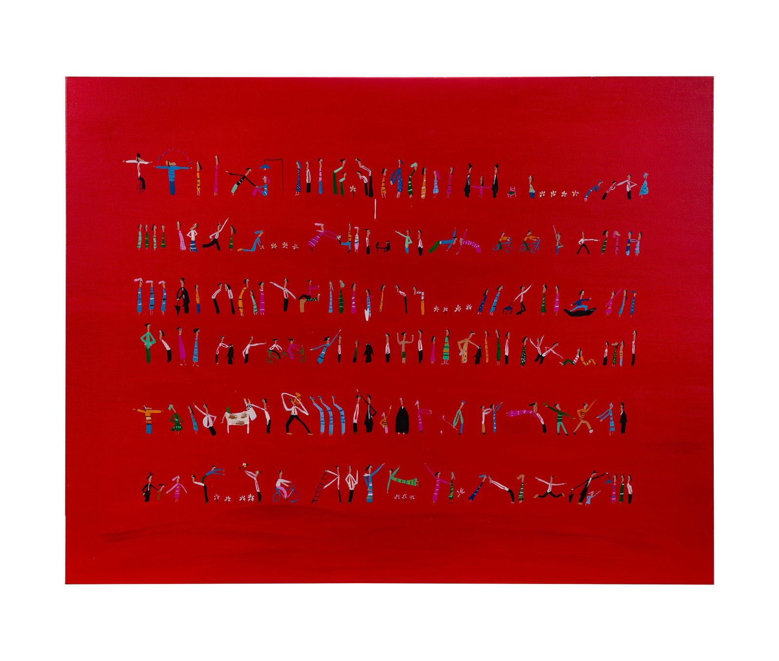 Felipe Gimenez (Argentinian, b.1943) 'Six Lines of Light' Acrylic on Canvas (1 of 2)