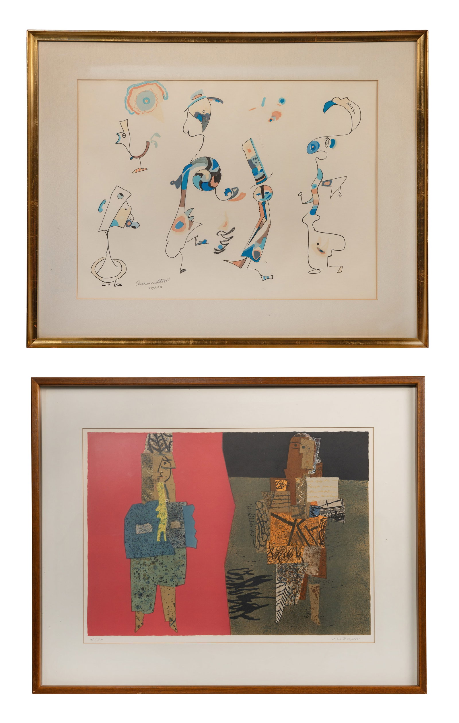 Max Papart (French, 1911-1994) 'Musiciens Ambulants' Mixed Media (1 of 1)