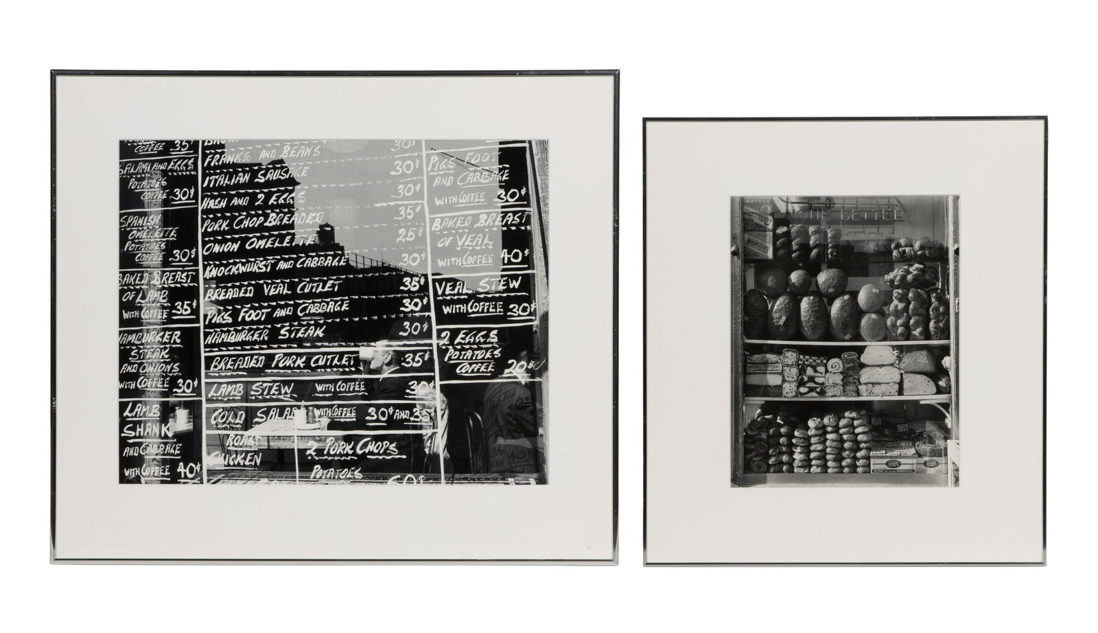 Godfrey Frankel (American, 1912-1995) Gelatin Silver Prints: Godfrey Frankel (American, 1912-1995) Gelatin Silver Prints (2) undated, unsigned items, the smaller (13 x 10-inches within a 20 x 18-inch frame) having a notation verso reading 'Frankel / Houston St.