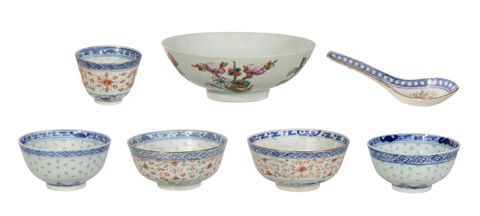 Chinese Rice Grain Porcelain Assortment (1 of 1)