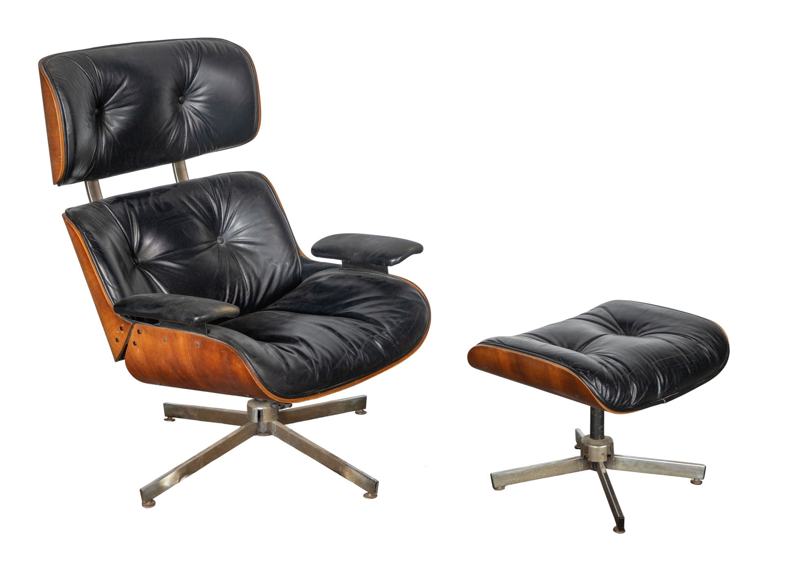 C. F. A. Leather Lounge Chair and Ottoman (1 of 6)