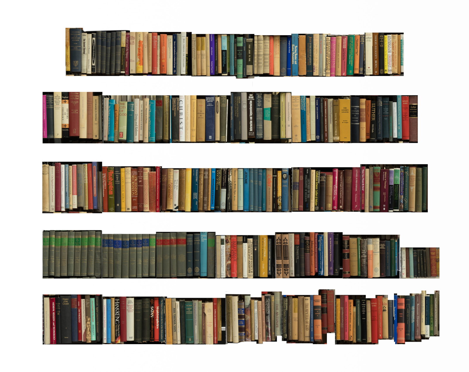 Religion and Theology Book Assortment: Religion and Theology Book Assortment Approximately (350) volumes by various writers from many publishers, some having dust jackets Provenance: From the collection of Mary Kay O’Brien Weintraub