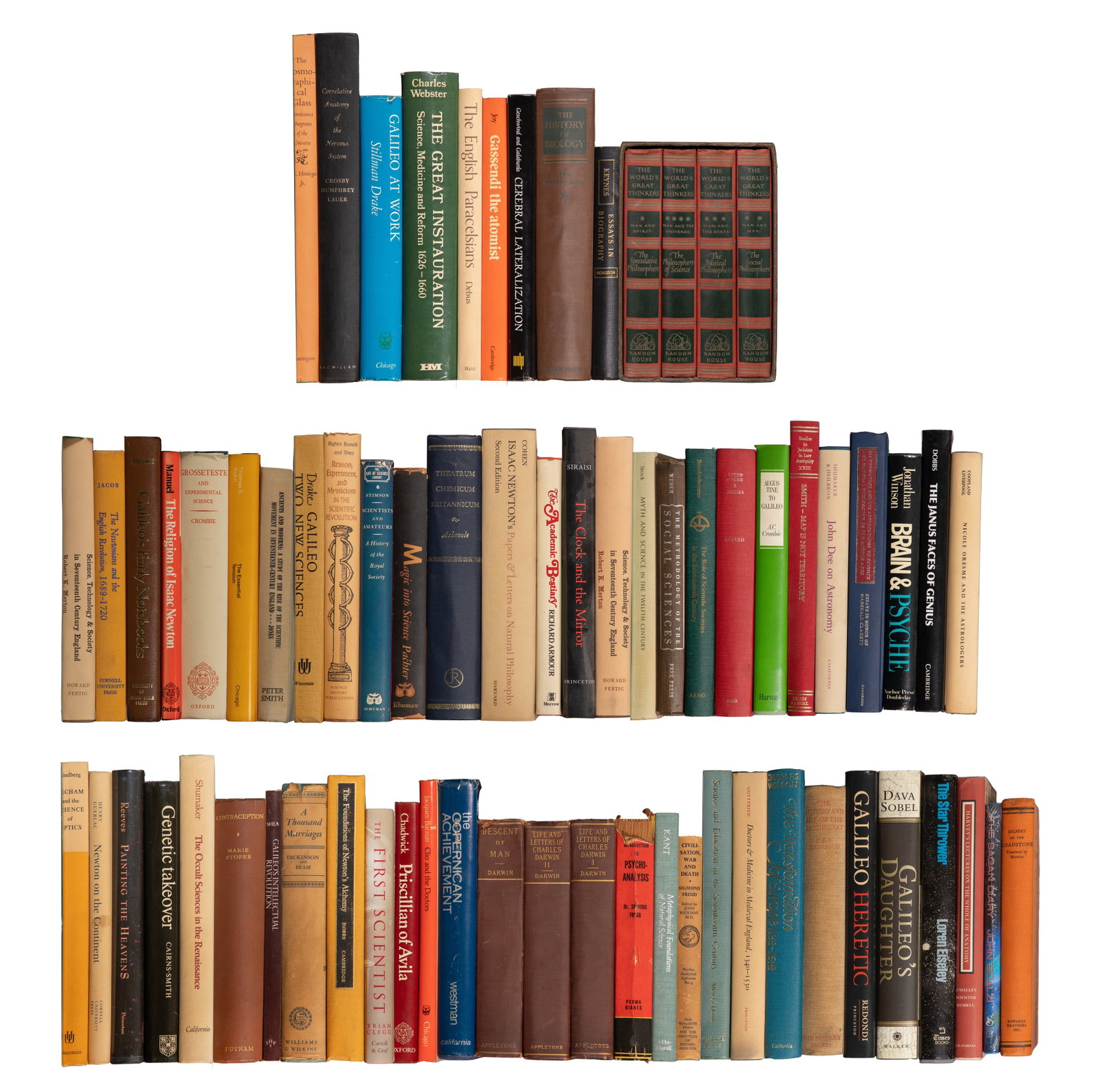 Science and Medical Book Assortment: Science and Medical Book Assortment Approximately (65) items by various authors from various publishers Provenance: From the collection of Mary Kay O’Brien Weintraub (University of Chicago, Professo