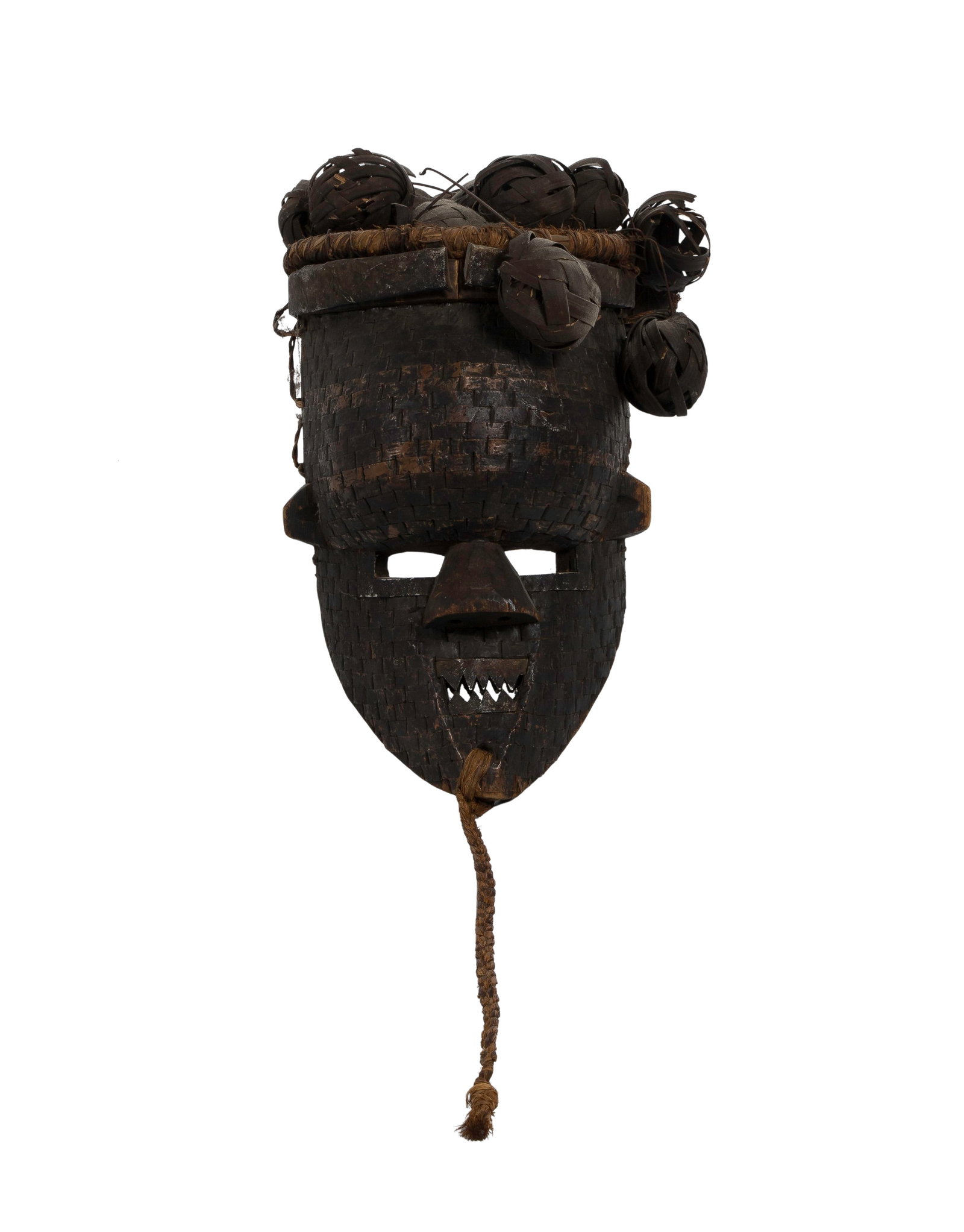 African Salampasu Mukinka Style Ceremonial Warrior Mask (1 of 2)