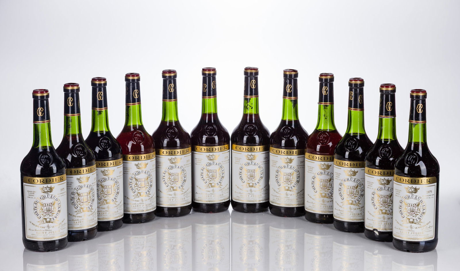 1975 Chateau Gruaud-Larose: 1975 Chateau Gruaud-Larose 1975 Chateau Gruaud-Larose (12x 24oz), Bordeaux, France, refer to photograph, labels: fully legible, intact corks: firm, original, no signs of leakage or corrosion, OCB
