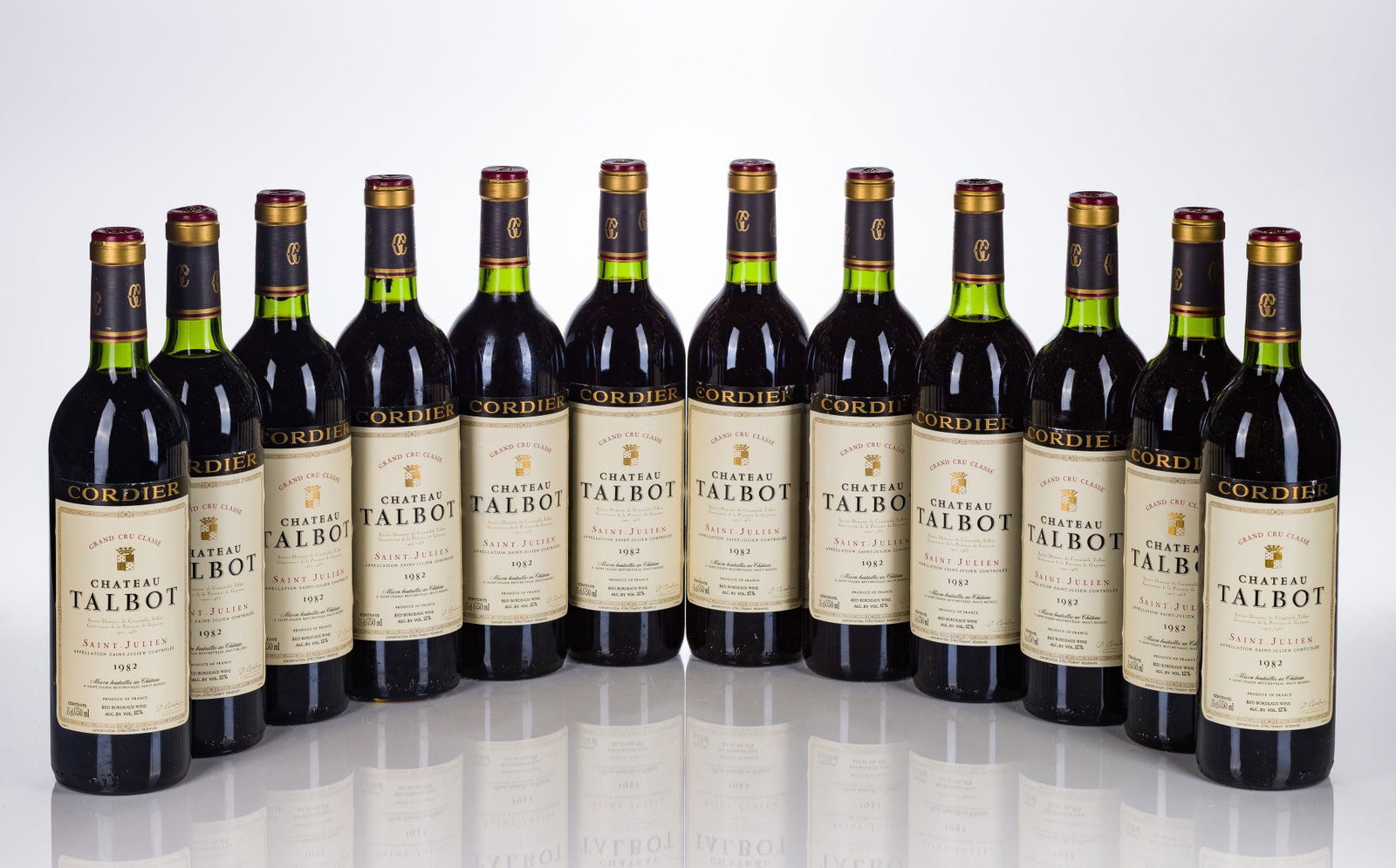 1982 Chateau Talbot: 1982 Chateau Talbot 1982 Chateau Talbot (12x 750ml), Bordeaux, France, fill: N, labels: fully legible, intact corks: firm, original, no signs of leakage or corrosion, OCB having writing and wear