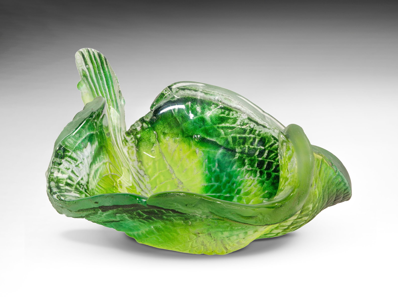 Art Glass Leaf Form Bowl (1 of 4)