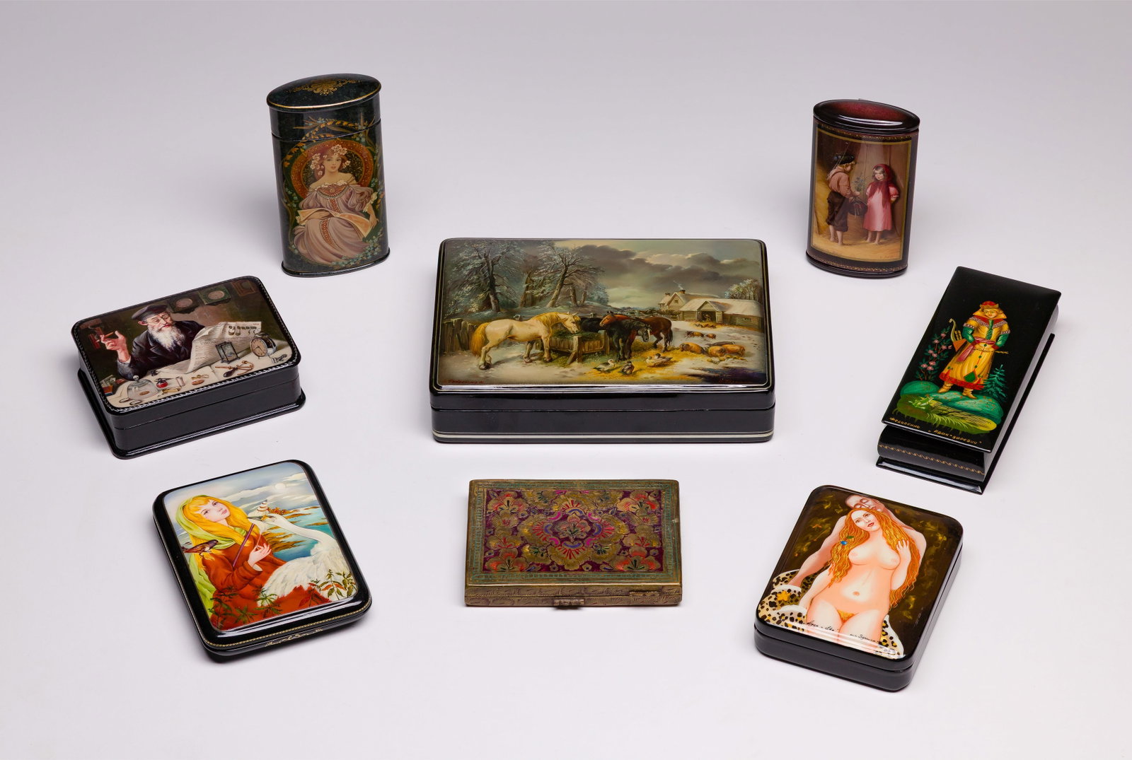 Russian Lacquered Box Assortment (1 of 2)