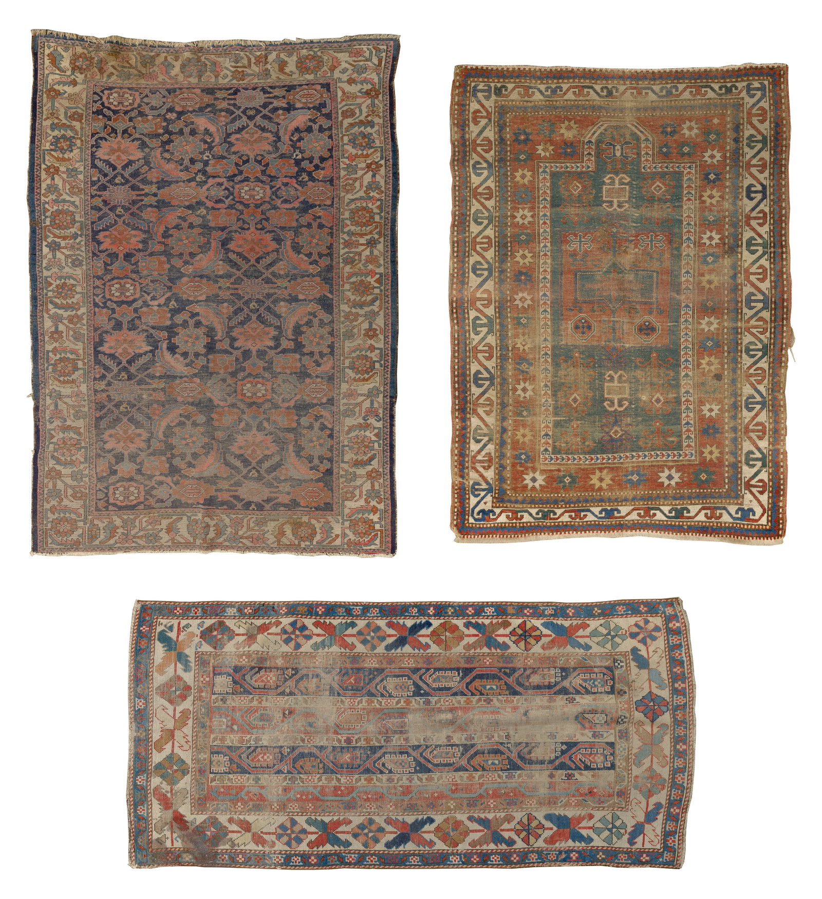 Persian Wool Rug Assortment: Persian Wool Rug Assortment (3) items consisting of traditional woven carpets with intricate geometric and floral motifs Property from: an Estate, Wilmette, Illinois Rug Size: 6 ft. 9 in. by 4 ft. 6