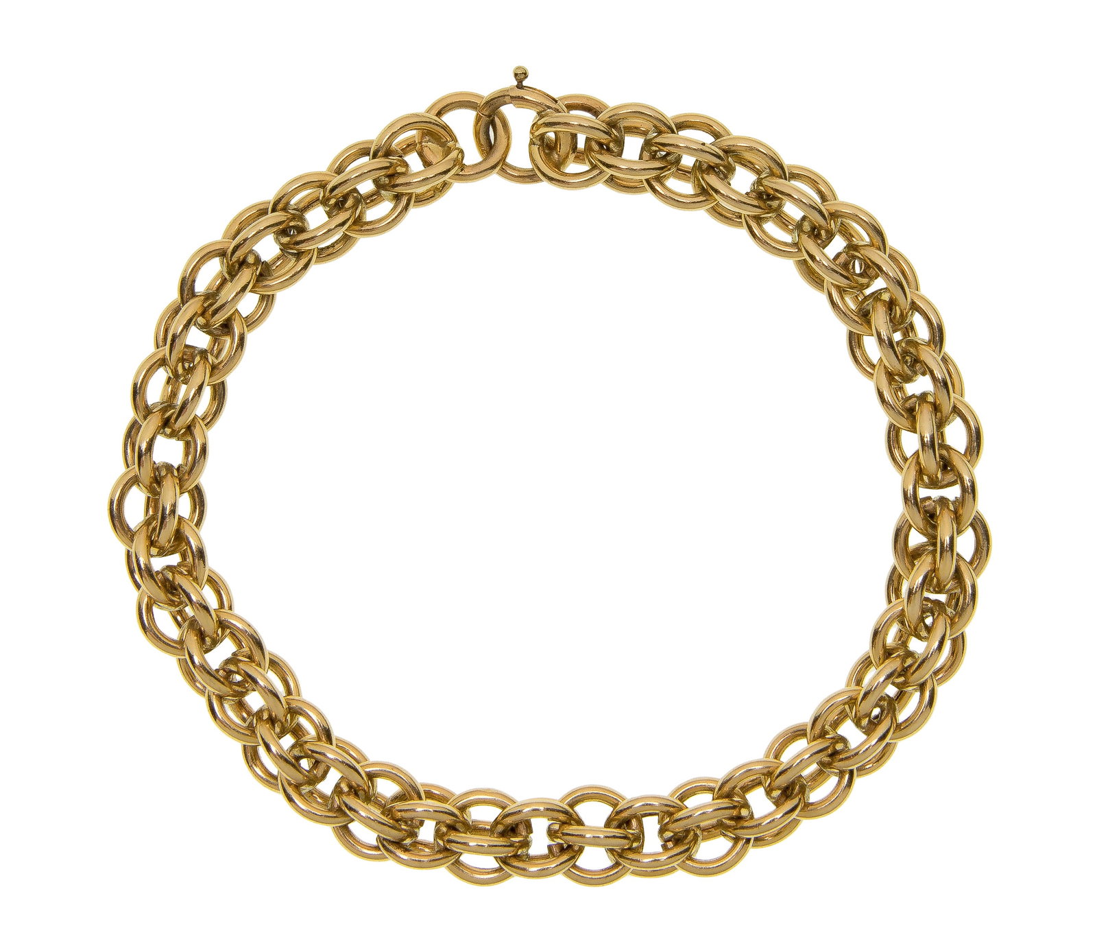 Attributed to Tiffany & Co 14k Yellow Gold Bracelet: Attributed to Tiffany & Co 14k Yellow Gold Bracelet An open orb link style bracelet (marked 'Tiffany' on catch and '14k' on clasp) Property from: an Estate, Burr Ridge, Illinois Length: 7 1/2 inches W