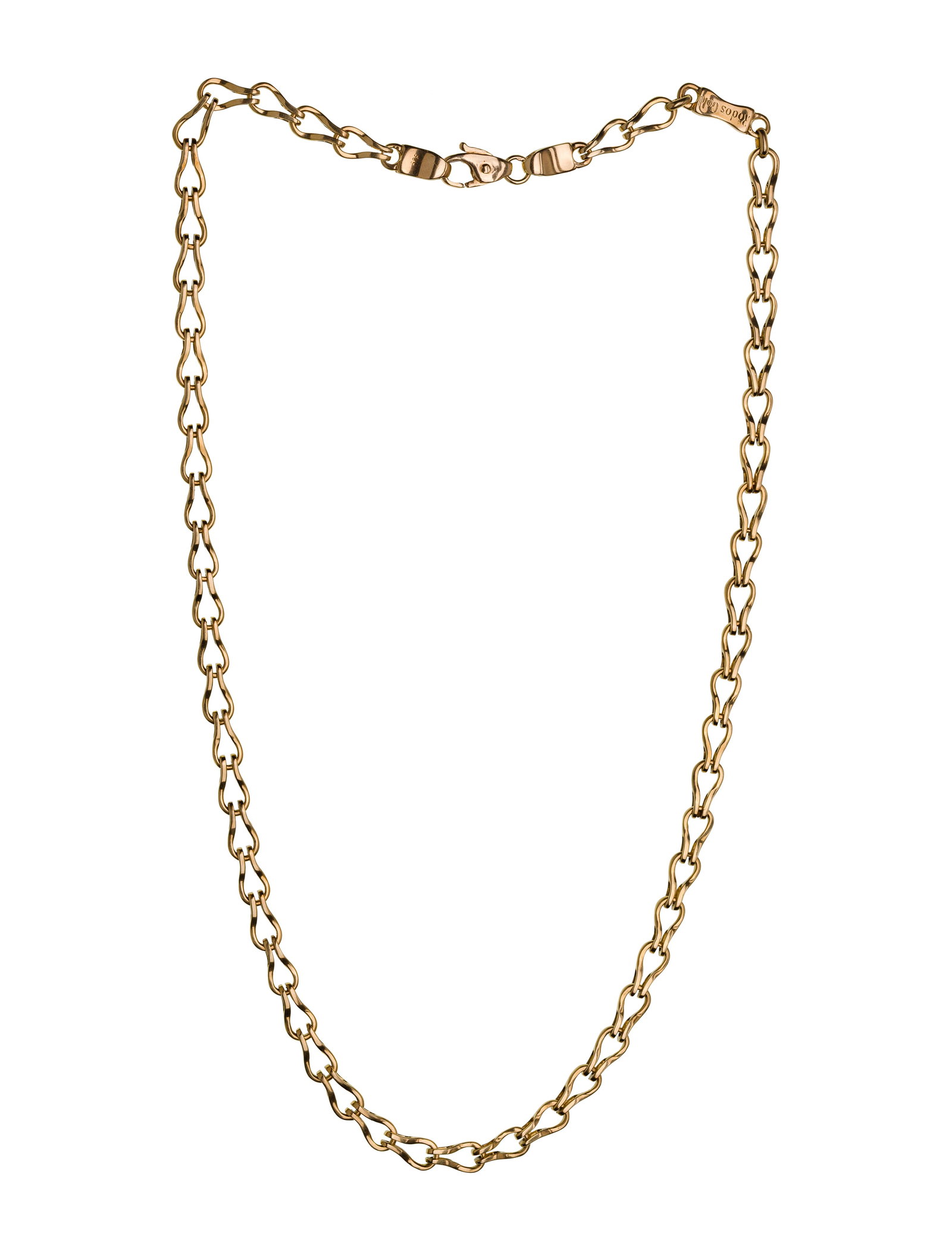 Rodos Gold 14k Yellow Gold Necklace: Rodos Gold 14k Yellow Gold Necklace A Rodos style necklace (marked '585' near clasp, 'RGV' and 'Vogiatzis' on link) Property from: an Estate, Burr Ridge, Illinois Length: 22 inches Weight: 14k gold: