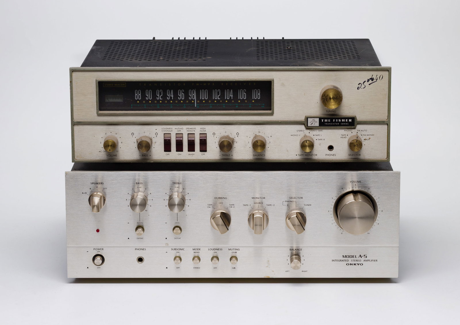 Onkyo and The Fisher Stereo Amplifiers (1 of 2)