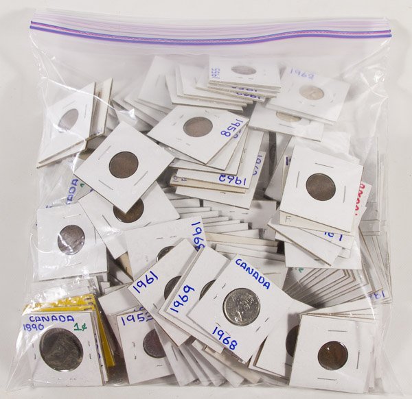 Canada: 1c, 5c, 10c, 25c, 50c Assortment: Canada: 1c, 5c, 10c, 25c, 50c Assortment 180 coins, including 70 silver coins from 50% to 80% silver content; dates from 1856 to 1976 Category: World Coins & Currency > World Coins Shipping Status: Le