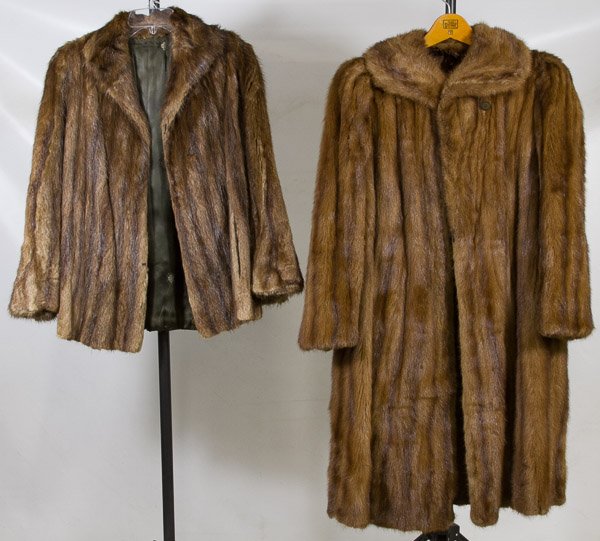 Mink Coat by Che Rollins Co.: Mink Coat by Che Rollins Co. Together with a small mink coat Length: 44.25 inches, Width: 20.00 inches Category: Clothing & Accessories > Coats Shipping Status: Leonard Auction, Inc. will directly shi