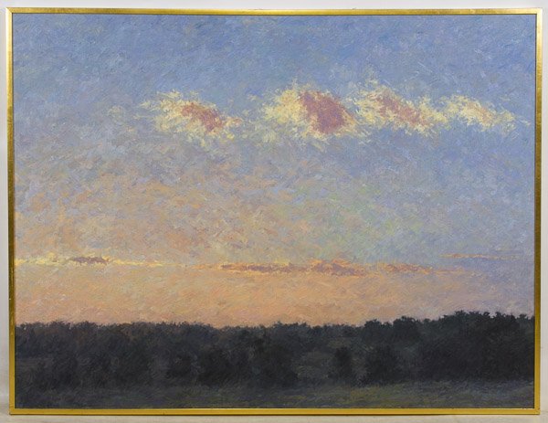 Gary Bowling (20th Century) 'Soft Edges' Oil on Canvas: Gary Bowling (20th Century) 'Soft Edges' Oil on Canvas Undated, signed lower right, depicting an abstract landscape Height: 43.50 inches, Width: 57.75 inches Category: Fine Art > American Paintings Sh