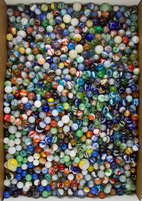 Machine Made Marble Assortment: Machine Made Marble Assortment Including the colors yellow, blue, brown and green Diameter: 0.97 inches Category: Collectibles > Marbles Shipping Status: Leonard Auction, Inc. will directly ship via U
