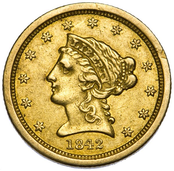 1842-O $2 1/2 Gold XF Details: 1842-O $2 1/2 Gold XF Details Category: US Gold > Liberty Head $2 1/2 Shipping Status: Leonard Auction, Inc. will directly ship via USPS Approximate Sale Time: 11:01 am CST