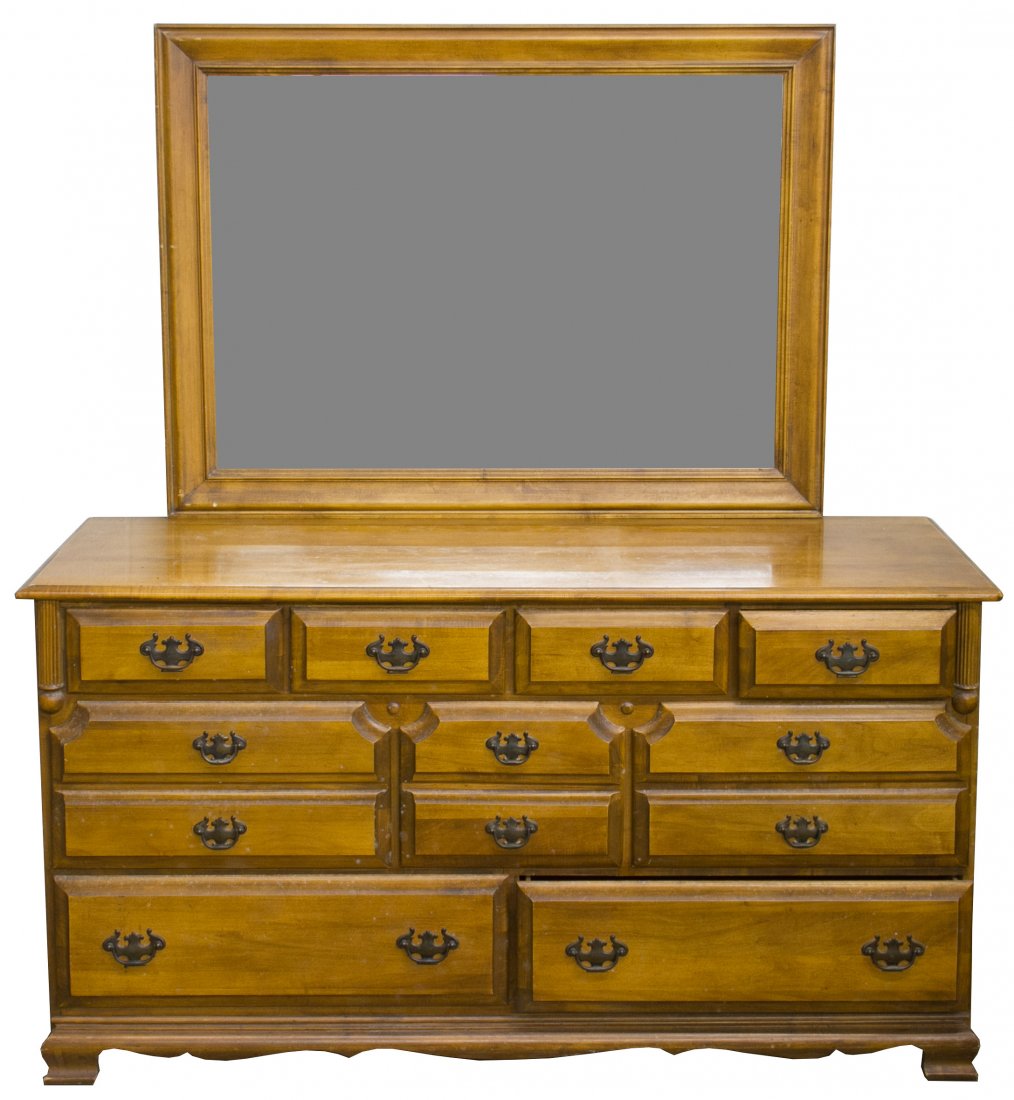 Maple Dresser with Mirror by Salem Square