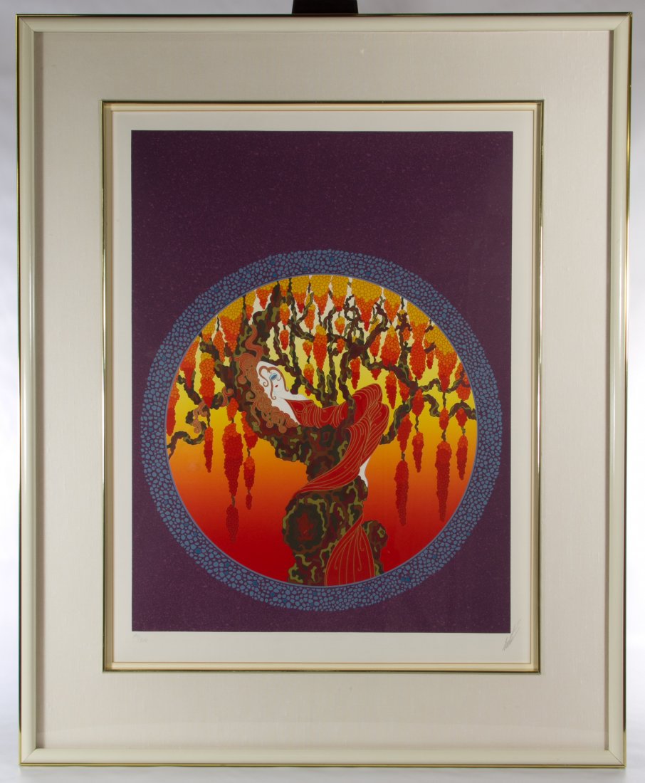 Erte (Russian, 1892-1990) 'Heat' Serigraph: Erte (Russian, 1892-1990) 'Heat' Serigraph Undated, signed lower right, numbered 194/300 Height: 25.00 inches, Width: 19.00 inches (sight) Category: Fine Art > Prints Shipping Status: 3rd Party Shippi