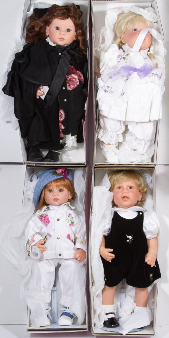 Lee Middleton Toddler Doll Assortment: Lee Middleton Toddler Doll Assortment Four dolls including 'Sweet & Sassy,' 'Teddy Comes Too,' 'Victorian Rose' and 'I Love Violets' Height: 22.00 inches (Victorian Rose) Category: Toys and Dolls > Co