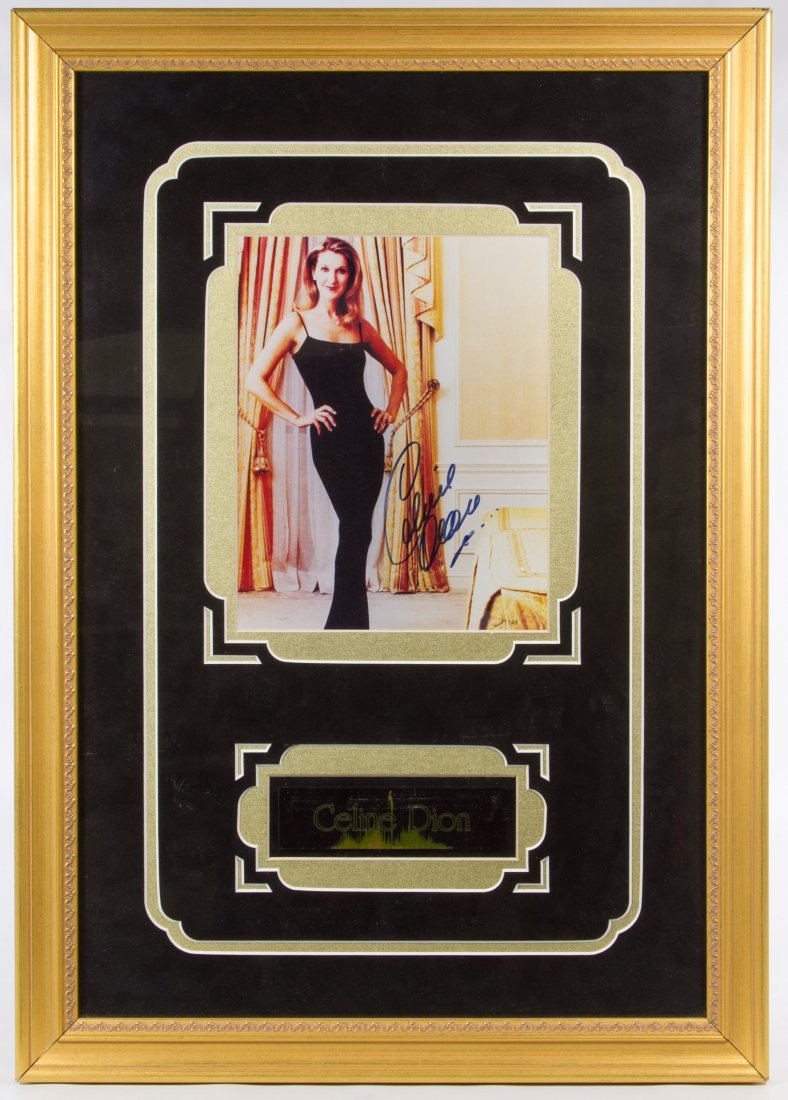Celine Dion Autographed Photograph: Celine Dion Autographed Photograph Framed and matted; COA by Dale Thomas of the Art of Music in Las Vegas Height: 9.50 inches, Width: 7.50 inches (photo size) Category: Marketplace > Collectibles Ship