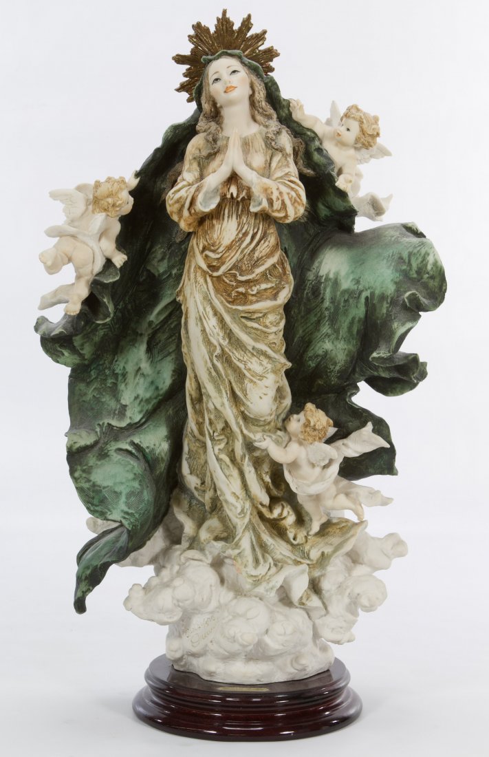Guiseppe Armani 'Assumption' Figurine: Guiseppe Armani 'Assumption' Figurine 1994, numbered 8/5000 Height: 18.50 inches Category: Figurines > Armani Shipping Status: 3rd Party Shipping; the shipping cost may be high; please contact The UPS