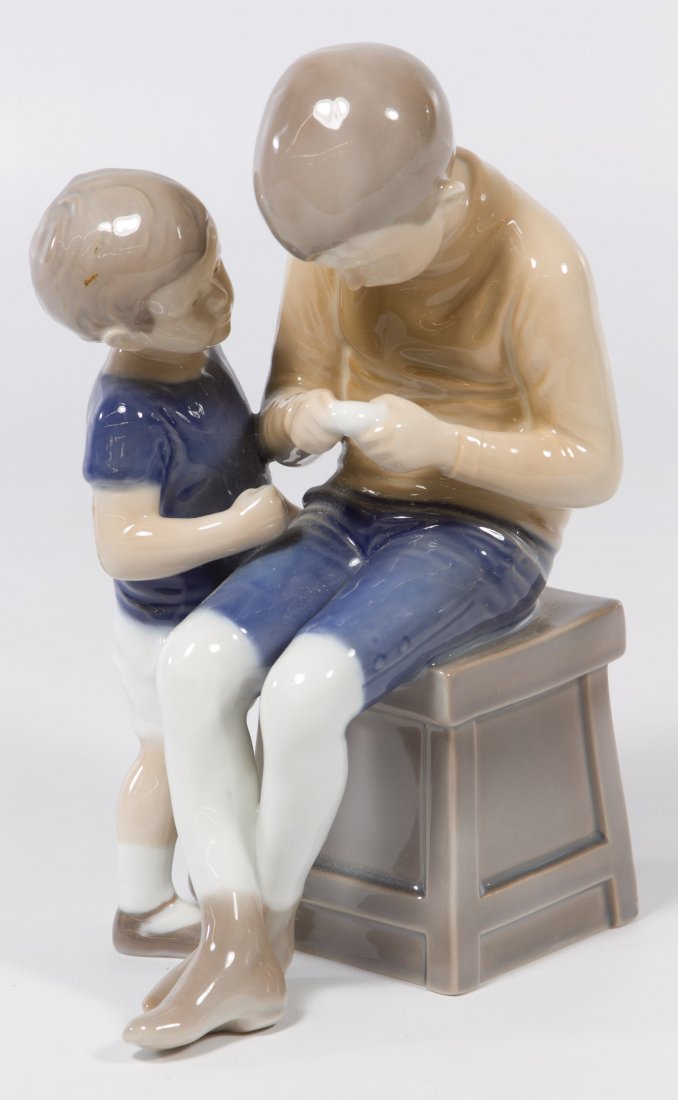 Bing Grondahl #1648 Figurine: Bing Grondahl #1648 Figurine Depicting two boys with one carving an item Height: 8.00 inches Category: Figurines > B&G Shipping Status: Leonard Auction, Inc. will directly ship via USPS Approximate Sa
