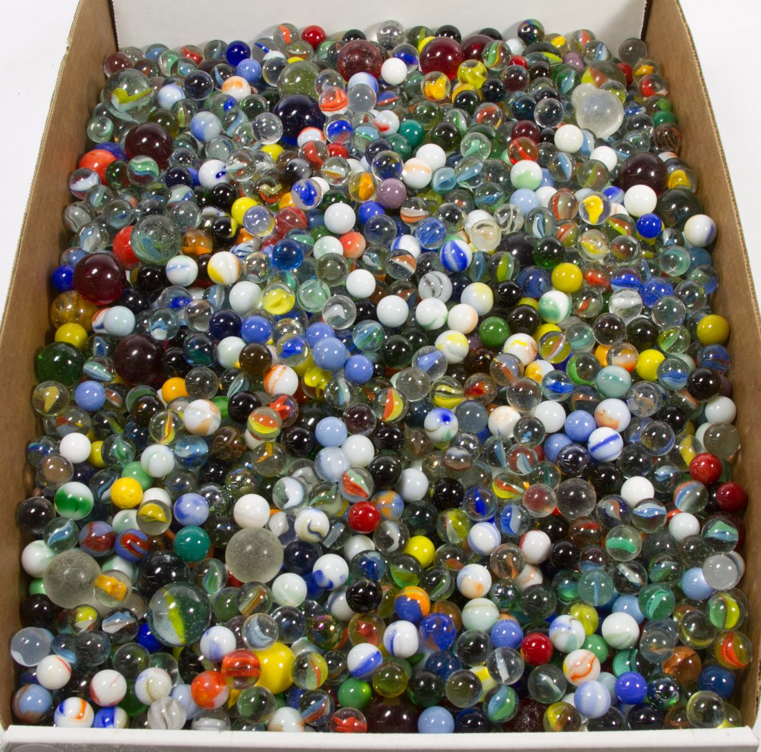 Machine Made Marble Assortment: Machine Made Marble Assortment Including cat's eye, early 20th century and solid color transparent marbles and shooters Diameter: 1.00 inches (largest) Category: Collectibles > Marbles Shipping Status