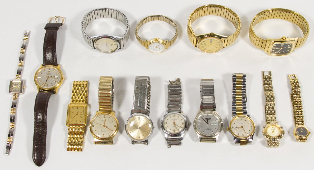 Men's and Women's Wrist Watch Assortment: Men's and Women's Wrist Watch Assortment Fourteen watches including Portfolio by Tiffany & Co, Timex, Citizens and Sieko Length: 7.00 inches (portfolio) Category: Jewelry and Timepieces > Men's Wrist 